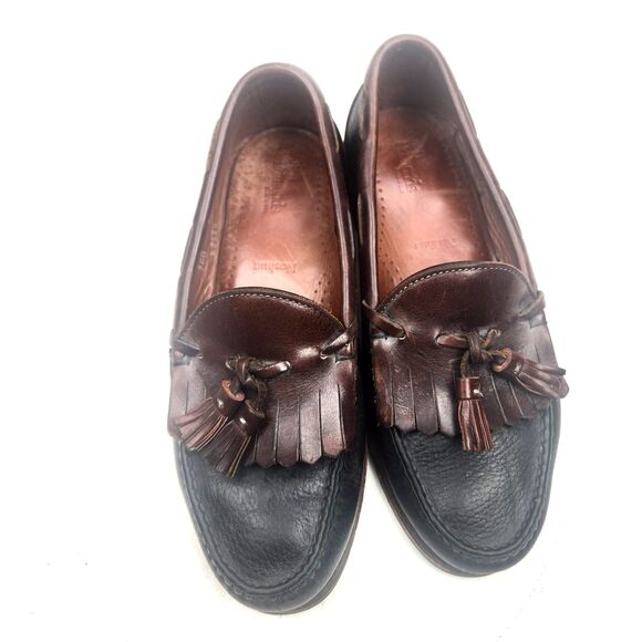 Allen Edmonds Nashua Loafers Men’s Sz 7.5 D Kiltie Tassel Black Brown Leather main image 7